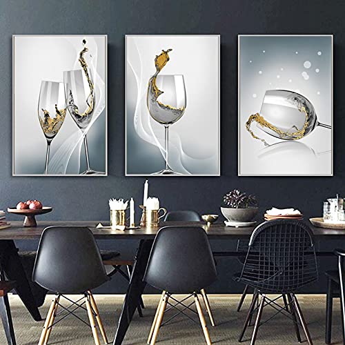 Toile art abstrait de haute qualité peinture golden goblet pour mur de salle