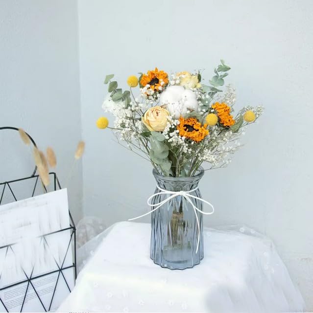 Vaso Di Fiori Secchi Naturali Gypsophila Palla Dorata Bouquet Da Mano