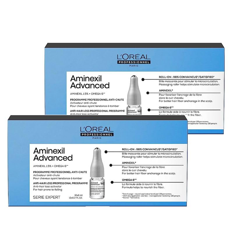 L'Oreal Professionnel DOUBLE Aminexil Advanced Anti-Hair Loss Programme for hair prone to falling 10x6ml