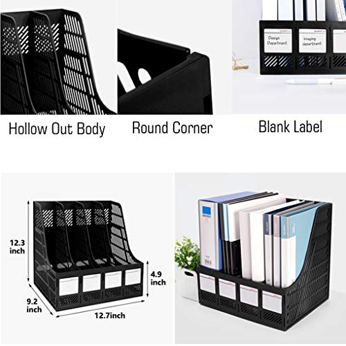 KXF-Robusto-organizer-in-plastica-per-documenti-A4-organizer-per-documenti-da-ufficio-scrivania-cucina-divisori-4-scomparti-per-casa-e-scuola