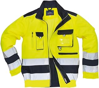 Portwest Lille Warnschutz-Jacke , Größe: M, Farbe: Gelb/Marine, TX50YNRM