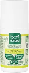Desodorante Roll-On sem Alumínio, Natural, Vegetal e Vegano, Coco e Toranja, Boni Natural, 55ml