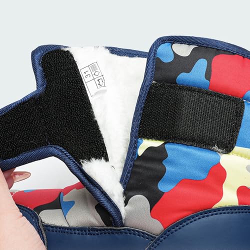 Kids Winter Boots Boy Girls Snow Boots Water-Resistant Ankle Boots Non-slip Platform Hook and Loop Sneakers3