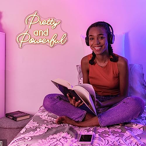 LUCUNSTAR Pretty and Powerful Neon Sign for Wall Decor Warm White LED Neon Sign Letters Led Sign with USB Powered LED Neon Light Signs Light Up Sign for Bedroom Living Room Neon Wall Sign for Home Decoration Party Offices Shops - Thumbnail 7