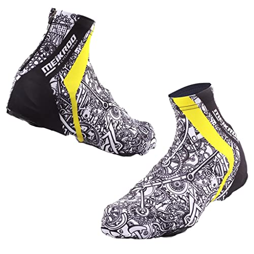 Couvre-chaussures vélo en polyester pliable avec fermeture zip protectrice - 5