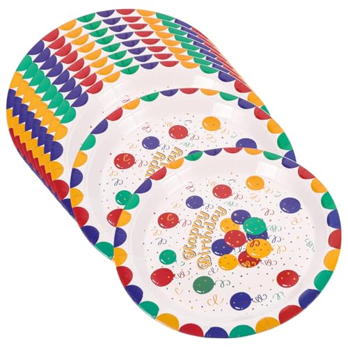 ELAYARD 10個 使い捨てカラフルケーキプレート 多機能パーティースナック皿 食品用フェスティバルケーキプレート や集まりに