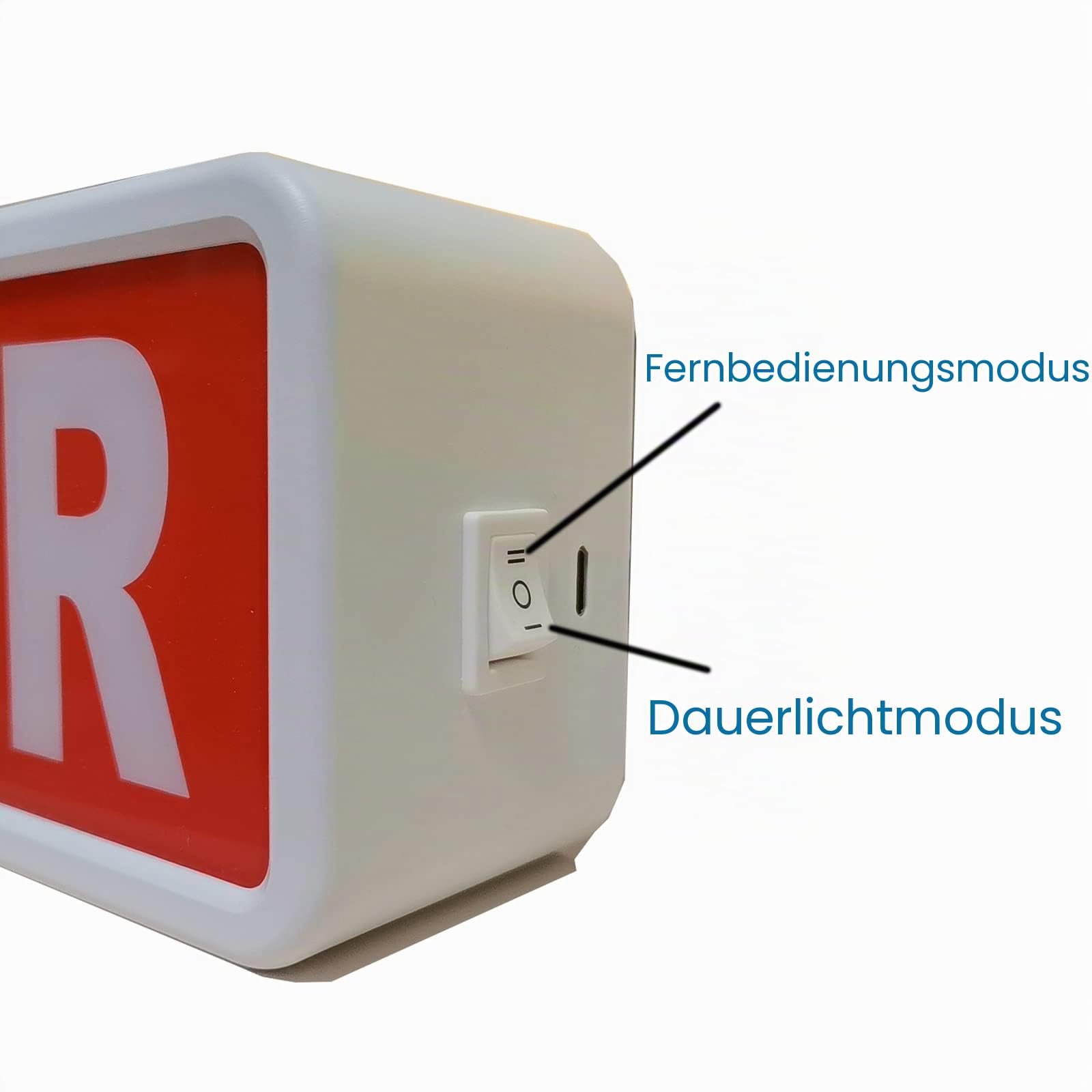 ON AIR beleuchtetes Broadcast-Warnschild für Studio/Zuhause/Firma. Einfacher Ein-/Aus-Schalter. weiß