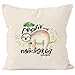 Produktbild MoonWorks Kissenbezug Faultier Faultier Ich wurde positiv auf Müdigkeit getestet Sloth Kissen-Hülle Deko-Kissen 40x40 Baumwolle Natur 40cm x 40cm