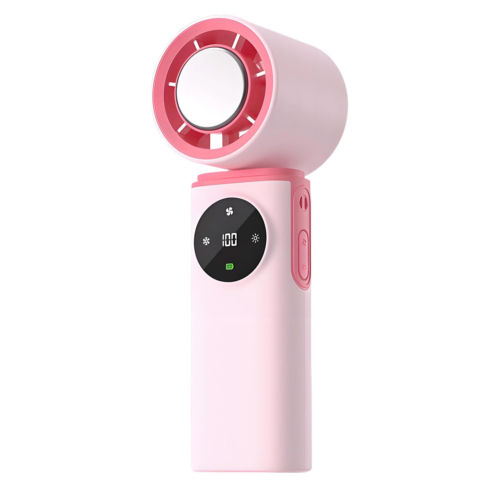 Zxfdsfdbnm Cooling Fan Quiet Digital Display USB Rechargeable with Cold Compress Portable Handheld Fan with Digital Display
