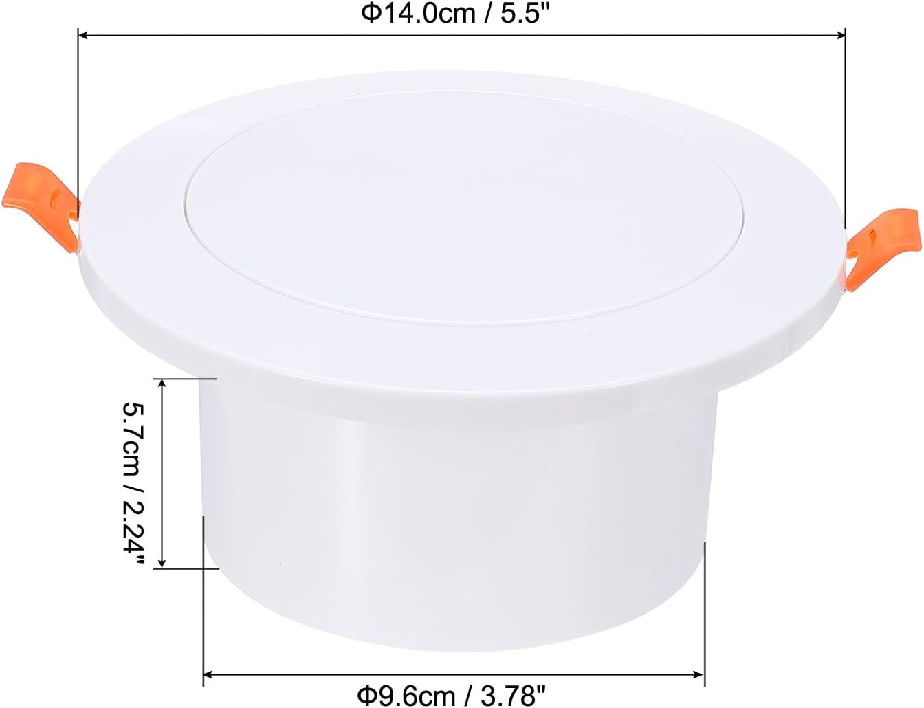 PATIKIL 4 Inch Round Air Vent Spring Loaded, ABS Adjustable Soffit Exhaust Vent Cover with Built-in Screen Mesh for Home Living Room Kitchen Office Ventilation, White