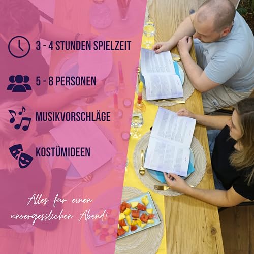 Stadtkrimis Exit Escape Stadtführung Krimi al dente – Tödliche Datingshow: Ärger im Paradies. Krimidinner für 4–8 Personen – Krimispiel für zuhause – Komplett-Set für das perfekte Krimidinner