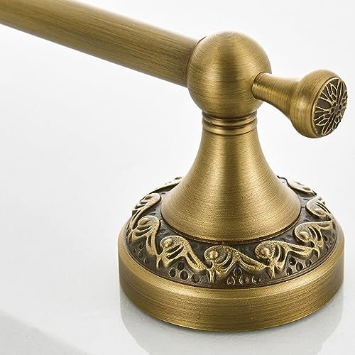 Image of Wall Mounted Bathroom Toilet Paper Holder,Roll Tissue Holder Antique Brass Pattern Carving,Brushed Bronze