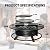 Panovue 42 Inch Fire Pit with 2 Cooking Grates, Outdoor Wood Burning BBQ Grill Firepit Bowl with Cover Lid, Steel Round Table for Backyard Bonfire Patio Picnic (Black, 42)