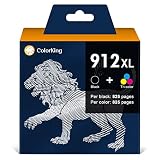ColorKing 912XL Cartouches d'encre Compatibles Remplacement pour HP 912XL 912 XL pour HP Officejet 8012 8014 8015 8017 8010 HP Officejet Pro 8020 8022 8023 8024 8025 (Noir Jaune Cyan Magenta, 4-Pack)