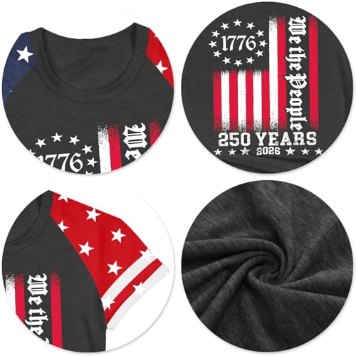 Image of Ithalt Boys Girls USA Shirts Kids 4th of July Shirts American Flag Tshirt Patriotic Top Independence Day Outfit 5-13y
