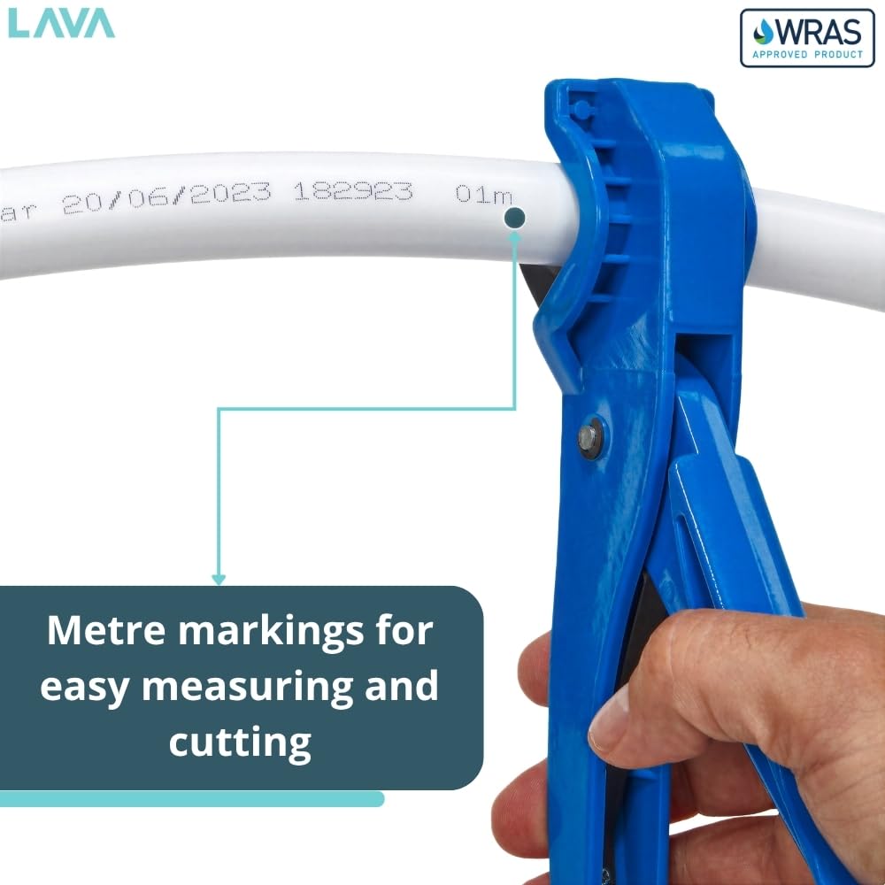 Tubo de barrera PEX de 22 mm, bobina de plástico de 25 m, rollo de fontanería, 25 metros de tubo de plástico de 22 mm, aprobado por WRAS, alternativa a tubería de cobre