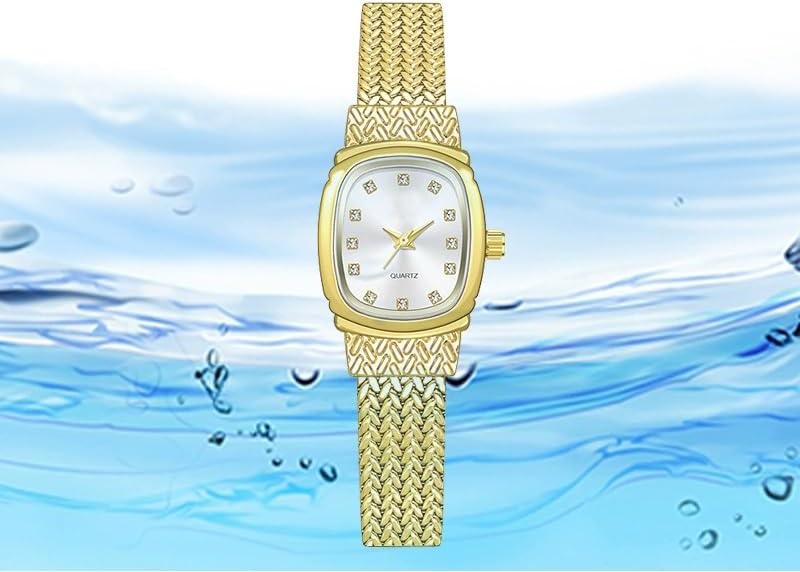 Retro Ladies Wristwatch Women's Oval Bracelet Quartz Watch Dainty for Womens Mesh Bracelet Waterproof Watch - Image 5