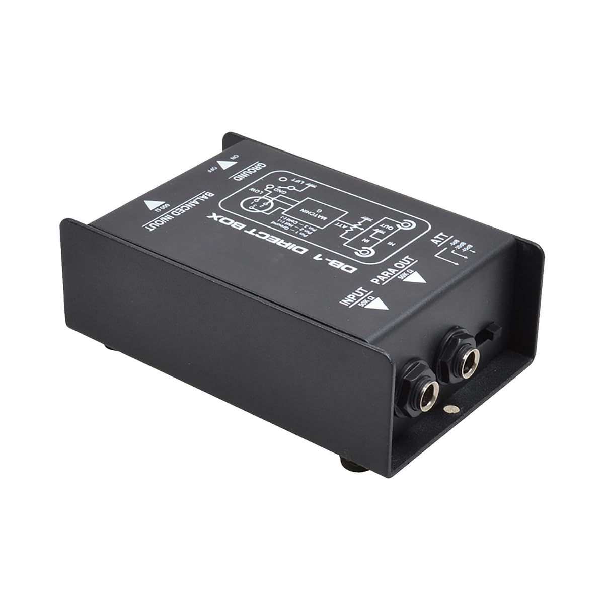 Sarini Convertidor de señal DI-Box pasivo de un Solo Canal Profesional con interfaces XLR y TRS para presentaciones en Vivo con Guitarra eléctrica y bajo