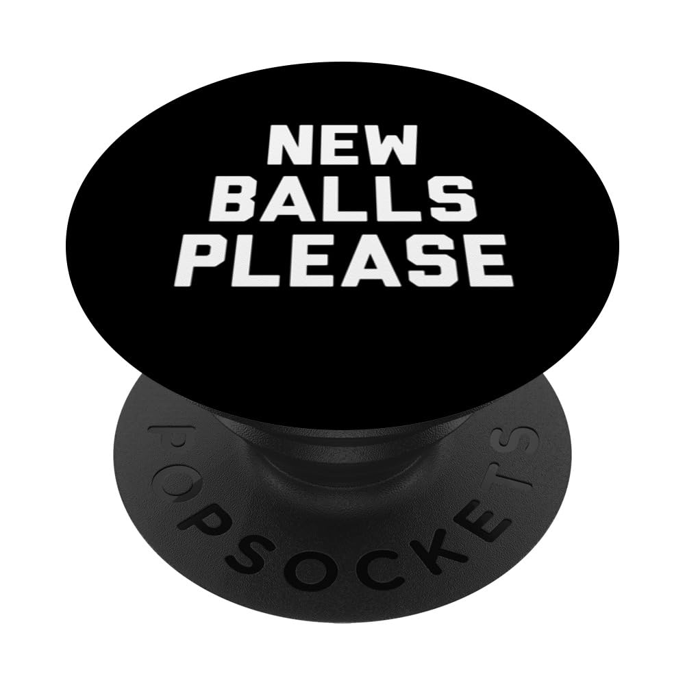 New Balls Please PopSockets Swappable PopGrip, Black