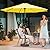 JEAREY Upgrade 9FT LED Lighted Patio Umbrella, Solar Outdoor Umbrella, Tilt Table Umbrella for Pool, Deck & Yard(Yellow)