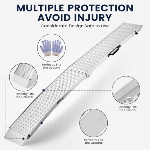 Rampa de aluminio plegable 7.5FT capacidad 850 lbs miniatura 5