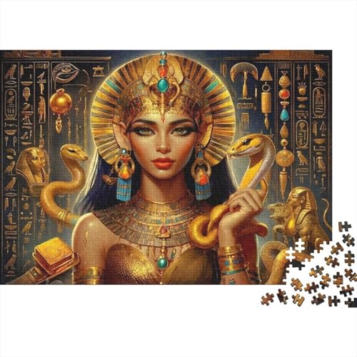 Ancient Egyptian Goddess Colourful Egypt Queen 1000 Pieces Jigsaw Puzzles for Adults Fun Activity for Rainy Days 38x26cm/1000pcs