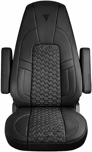 Miniatura 3 de Funda de asiento compatible con Freightliner Cascadia Factory OEM Seat – 33″ respaldo alto, piel sintética de ajuste personalizado, duradera y fácil