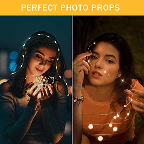 podiality Led Fairy Lights String Lights 12 Pack Battery Operated Fairy Lights Silver Wire 7 Feet 20 Led for Bedroom Party Wedding Christmas Garden Decor - Image 3