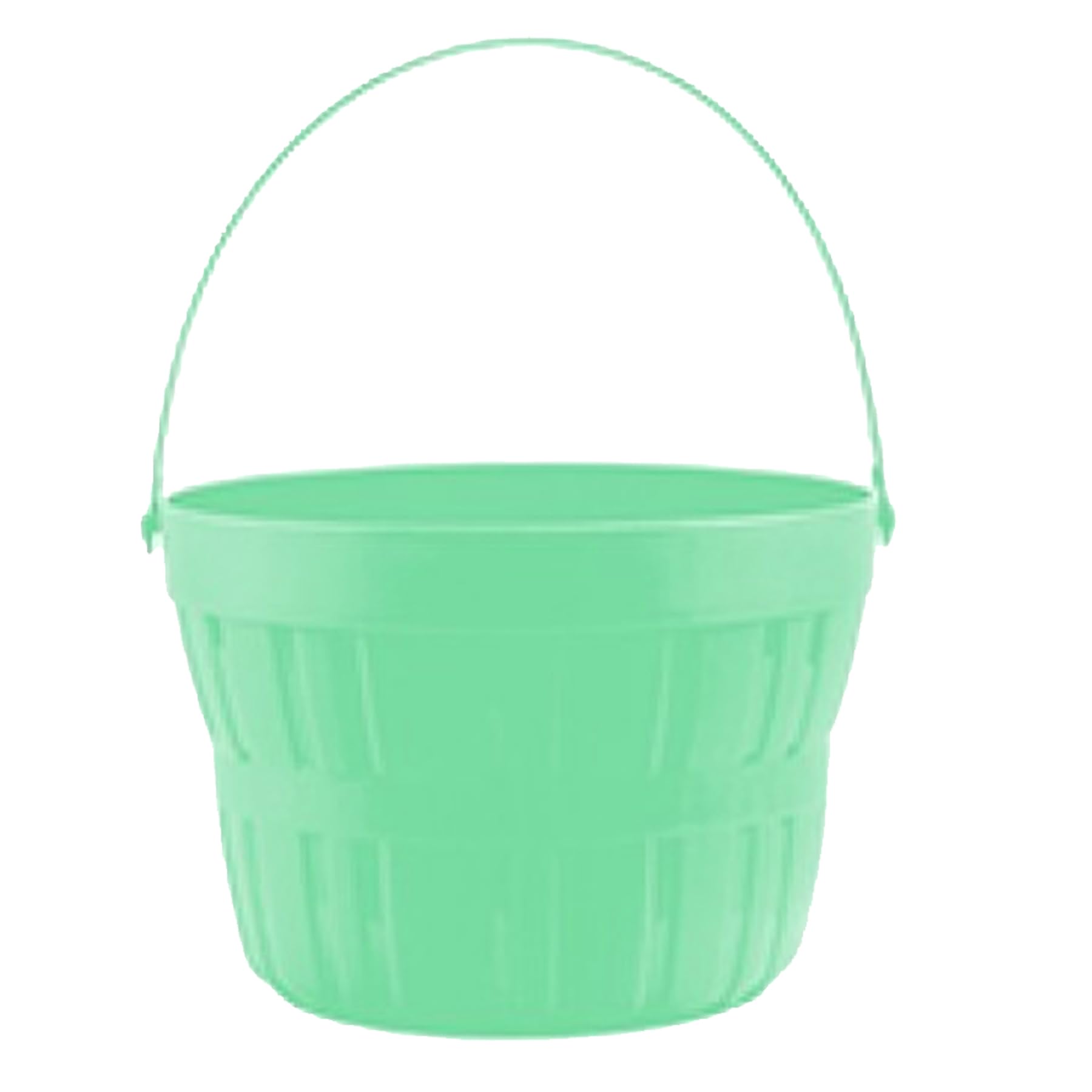 Widdle Gifts Green Easter Baskets, Buckets, Accessories - Easter Re-Useable Plastic Treat Bucket Gift Basket Ideal For Egg Hunt (Green)