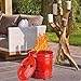 Metal Garden Incinerator Can with Lid 26cm Burn Barrel Ergonomic Handle Burn Can for Paper Waste Incinerator Barrel for Yard Patio and Backyard