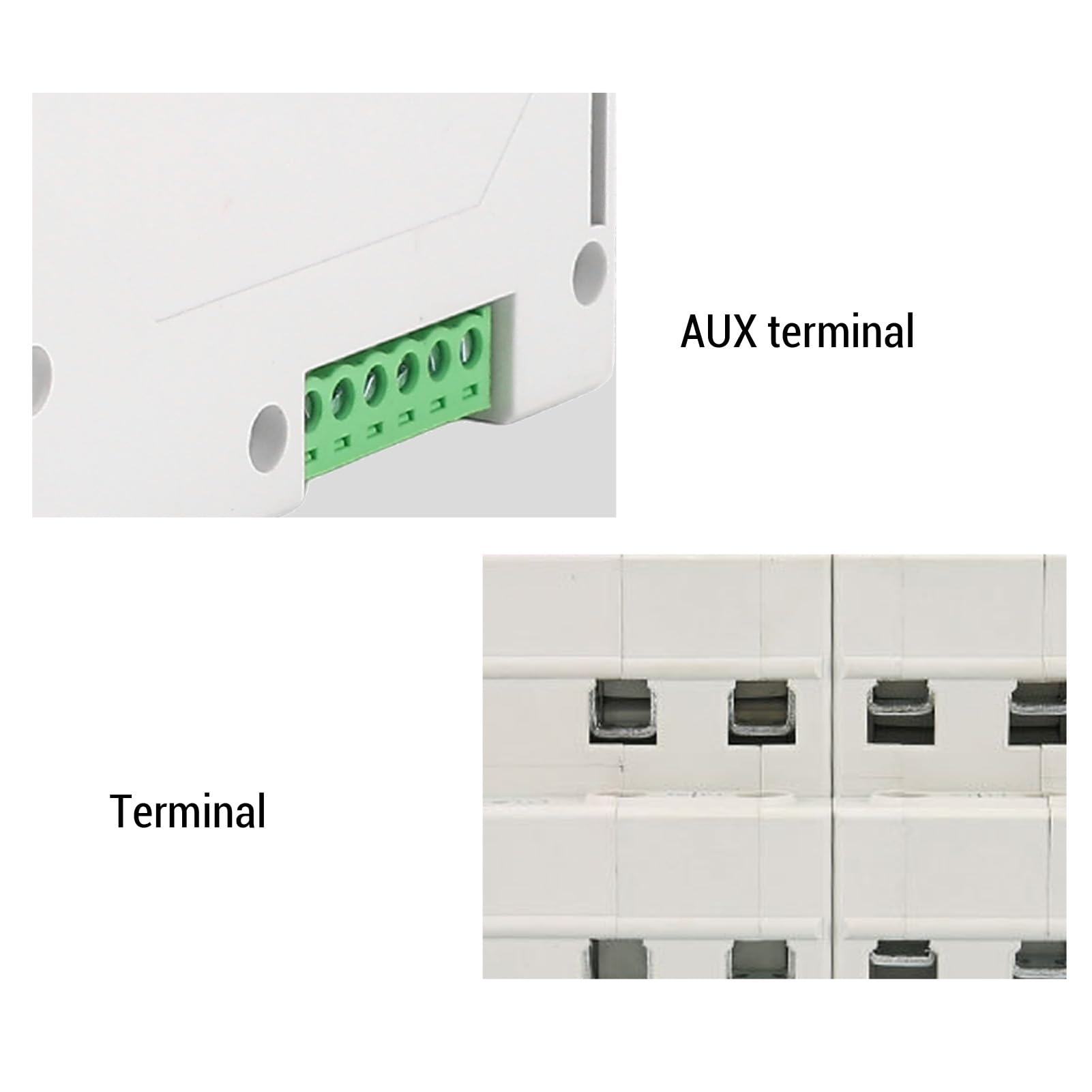 Interruptor de Transferencia Automático, 4p 40A Mini ATS, ATS Ininterrumpible de Nivel de Milisegundos, Tipo de Riel DIN, Cambio entre Potencia de Servicios Públicos