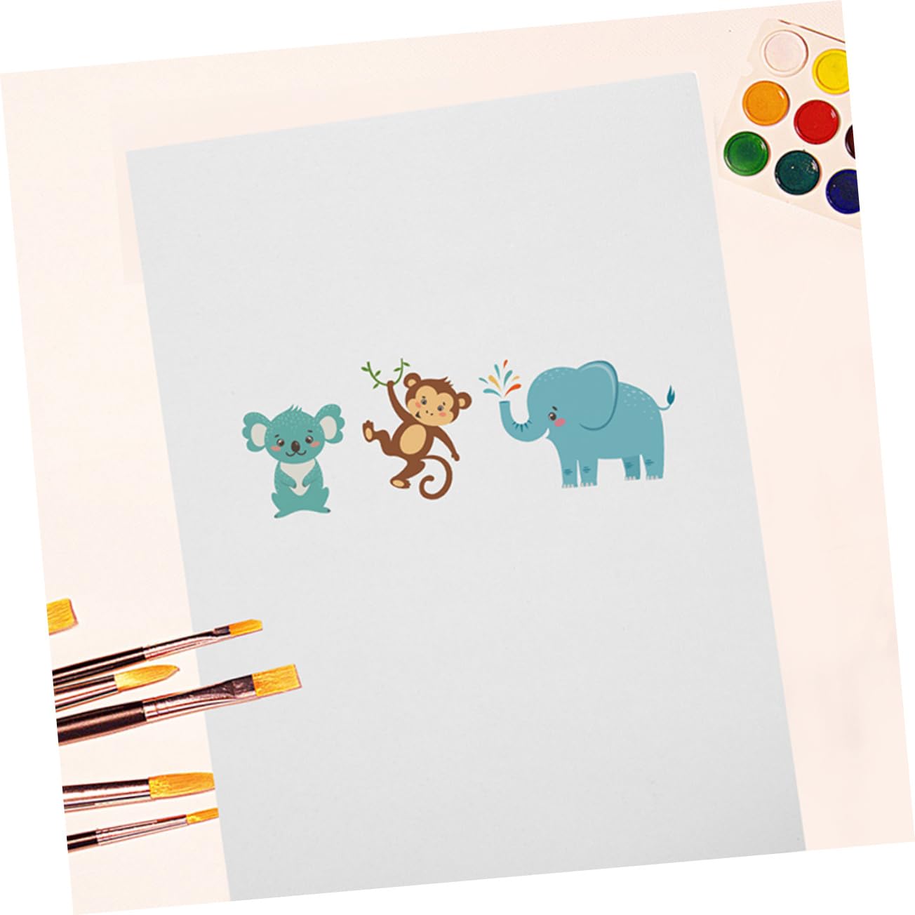 Aquarellpapier für Kinder 100 Blatt Weißes Papier zum Zeichnen
