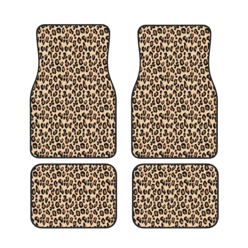 Alfombrillas para coche de neopreno estampado leopardo óxido y tostado