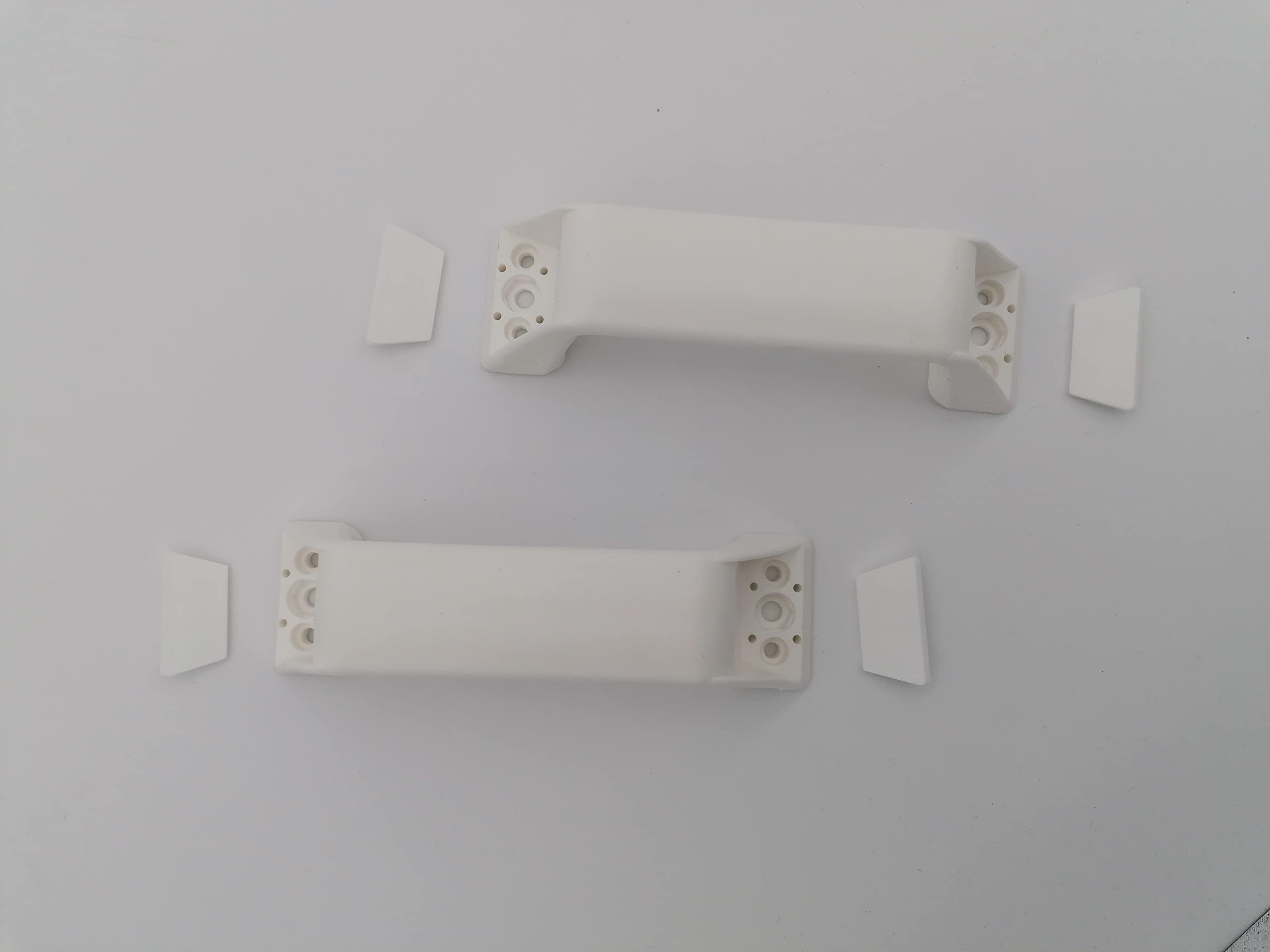CR-MOESANCO® Set di 2 maniglie di parcheggio per roulotte o rimorchio bianche