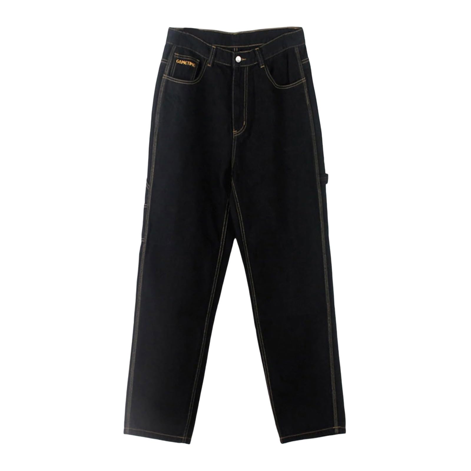 Pantalones Vaqueros de Estilo Urbano Hip Hop para Skate y Baile Callejero con Corte Holgado y Cómodo