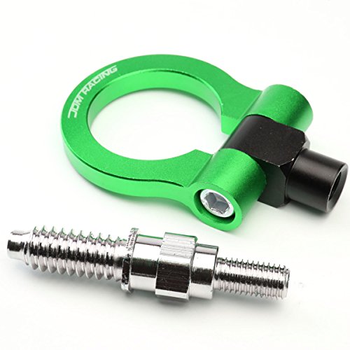 Compatible With Bmw 3/5/7/Z-Series/Mini Cooper Aluminum Front/Rear Tow Hooks M15.8Xp3.175 (Green) #TOP4
