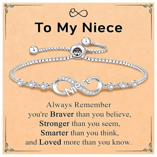 ZaisuiFun Infinity CZ Cross Bracelet To My Mom Granddaughter Grandma Sister Baptism Gifts Ideas Niece