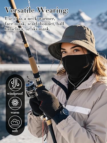 2 Pack Neck Warmer Gaiter for Men & Women Windproof Face Mask Scarf for Cold Weather Winter Accessories4