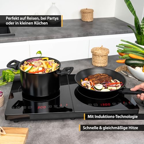 Induktionskochplatte TZS First Austria, doppelt, 3500W, 10-stufig