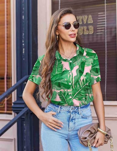Image of Ekouaer Pajama for Women Set Short Sleeve Button Down Pajamas Sets Soft Lounge Sets for Women Sleepwear PJS