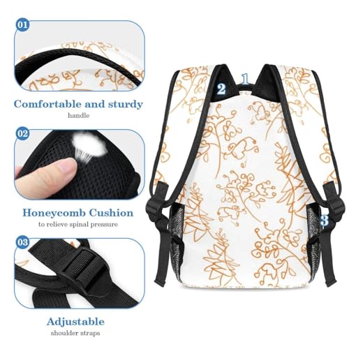 Sac à dos en coton fleuri pour le campus et les sorties quotidiennes des étudiants - 4