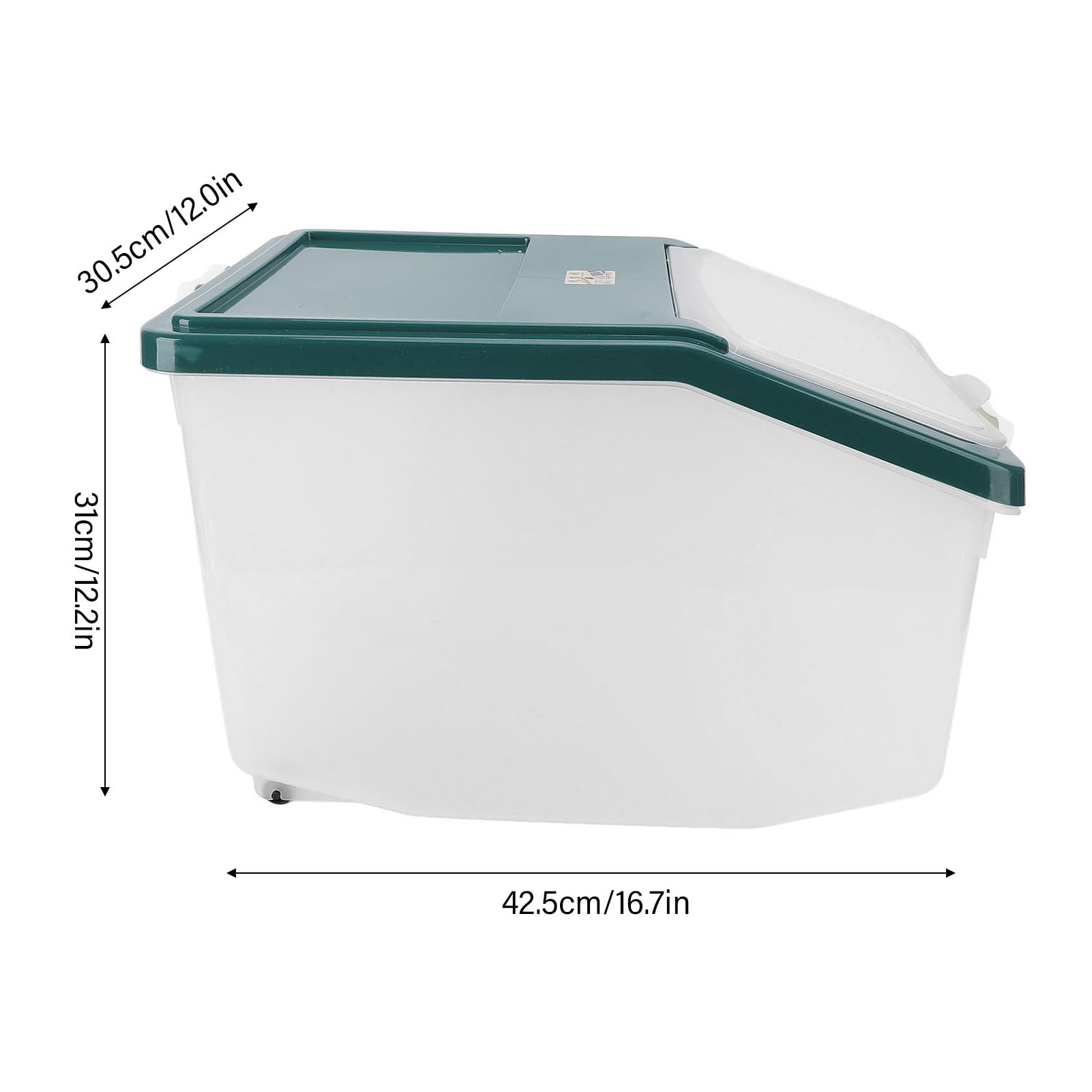 Fockety Contenedor para Almacenar Arroz y Harina de 25 kg con Tazas Medidoras - para Granos, Alimentos para Mascotas