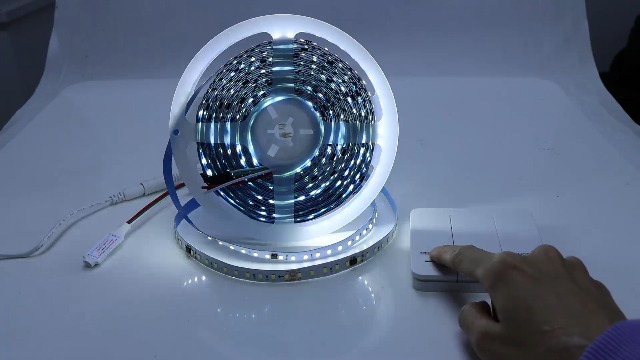 Image of 10m /Roll Running Water Flowing LED Strip Light 24V 1200LED Touch Panel Controller White LED Strip Lights 6500K Horse Running Race LED Tape Light for Home Bedroom Decor