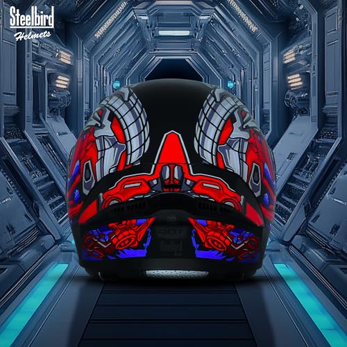 Image of Steelbird SBA-20 ROBO ISI Certified Flip-Up Graphic Helmet for Men with Inner Sun Shield