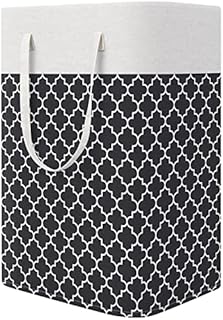 75L Large Capacity Laundry Basket Collapsible Laundry Storage Basket Waterproof Cotton Linen Laundry Hamper with Handles Dirty Clothes Laundry Organizer Bucket for Bedroom Bathroom 75L Large Capacity