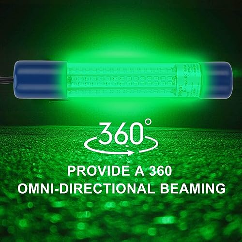 Luz LED de pesca nocturna verde con 6000 LM de alta potencia submarina e impermeable 3