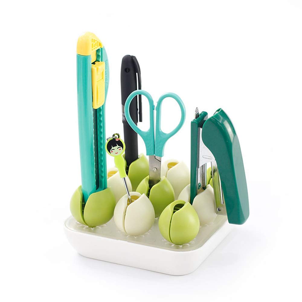 Boîte de rangement de bureau verte LIBINFAN pour bijoux et cosmétiques - 5