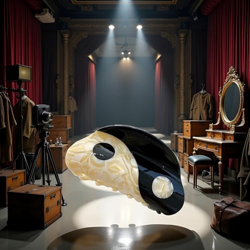 Pinza de cabello negra Yin Yang grande miniatura 4