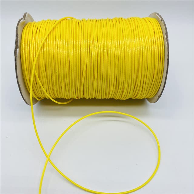 Perlenfaden-Bastelschnur, Baumwoll-Makramee-Seilschnur, Perlenschnur, 10 Yards/Lot, 1 mm gewachste Schnur, PU-Lederfaden, Schnur, Schnur, Riemen, Halskette, Seil for die Schmuckherstellung, DIY-Armban