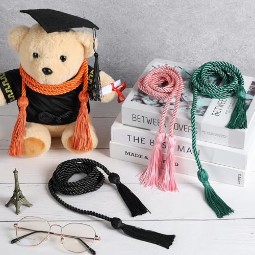 Image of Graduation Honor Cord 68 inch Grad Braided Honor Cords with Tassel Honor Rope Grad Cords for Graduation Students Bachelor Master Doctoral Gown Grad Decor (Black)